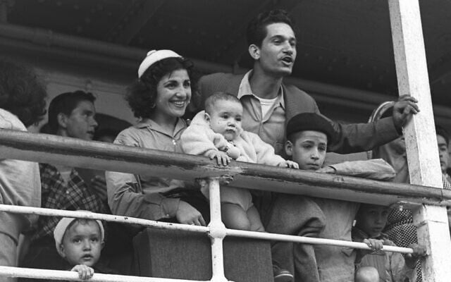 Jews from Morocco arrive by ship at Haifa port, September 24, 1954. (COHEN FRITZ/GPO) Jews from Morocco arrive by ship at Haifa port, September 24, 1954. (COHEN FRITZ/GPO)