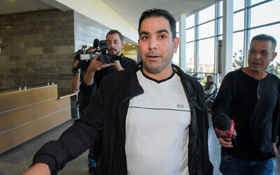 Meni Naftali, the former manager of the official residence of then-prime minister Benjamin Netanyahu, arrives to his libel trial against the Netanyahu family, at the Herzliya court on December 2, 2019. (Avshalom Sassoni/Flash90) Meni Naftali, the former manager of the official residence of then-prime minister Benjamin Netanyahu, arrives to his libel trial against the Netanyahu family, at the Herzliya court on December 2, 2019. (Avshalom Sassoni/Flash90)