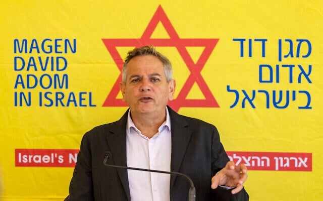 Health Minister Nitzan Horowitz speaks during a presentation of the COVID-19 Rapid test, at the Magen David Adom headquarters in Jerusalem, on August 8, 2021. (Olivier Fitoussi/Flash90) Health Minister Nitzan Horowitz speaks during a presentation of the COVID-19 Rapid test, at the Magen David Adom headquarters in Jerusalem, on August 8, 2021. (Olivier Fitoussi/Flash90)