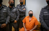 Roman Zadorov arrives for a hearing at the Nazareth District Court on August 18, 2021. (David Cohen/Flash90)