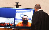 Roman Zadorov is seen an an appeal hearing at the Supreme Court in jerusalem, on August 20, 2021. (Yonatan Sindel/Flash90)