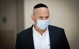 Eli Friend, manager of the gravesite of Rabbi Shimon Bar Yochai, arrives to testify before the Meron Disaster Inquiry Committee, in Jerusalem, on August 24, 2021. (Yonatan Sindel/Flash90)