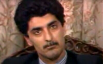 Farzad Bazoft in his televised 1989 'confession' for spying (Youtube screenshot)