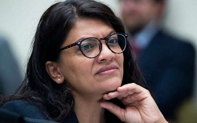 Rep. Rashida Tlaib, Democrat of Michigan, at a House Financial Services Committee hearing, July 20, 2021. (Tom Williams/CQ Roll Call/Getty Images)