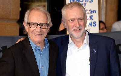 Ken Loach, left, and Jeremy Corbyn attend the "I, Daniel Blake" people's premiere at Vue West End on October 18, 2016 in London, England.  (Anthony Harvey/Getty Images)