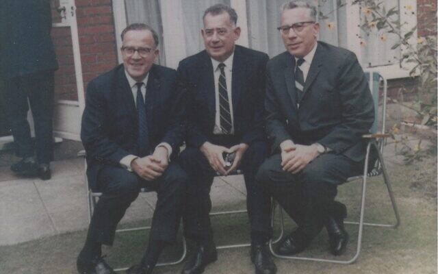 Fritz and Thea's sons Helmut, Gunther and Gebhard in London in 1967. (Courtesy of the Goldschmidt family)