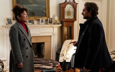Sandra Oh and Jay Duplass in 'The Chair' (Eliza Morse/Netflix via JTA)