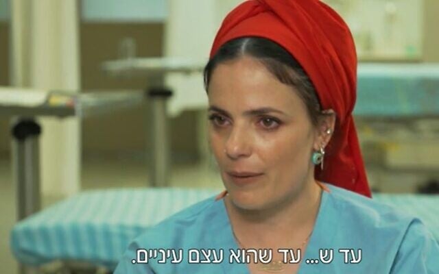 Nurse Miri Shem-Ad of Petah Tikva's Beilinson Medical Center (Screencapture/Channel 12)