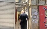 Police are seen at the scene of the shooting in Haifa, August 21, 2021. (Israel Police)