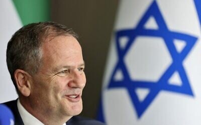Ilan Sztulman Starosta, head of mission at Israel's consulate in Dubai, at his office on August 23, 2021. (Karim SAHIB / AFP)
