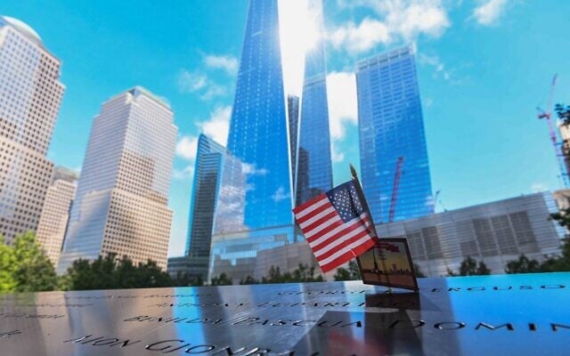 A US flag at the National 9/11 Memorial & Museum on September 10, 2021. (Roberto Schmidt/AFP) A US flag at the National 9/11 Memorial & Museum on September 10, 2021. (Roberto Schmidt/AFP)
