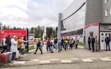 Students evacuate a building of the Perm university campus in Perm, Russia on September 20, 2021 following a shooting. (Olga Yushkova / AFP)
