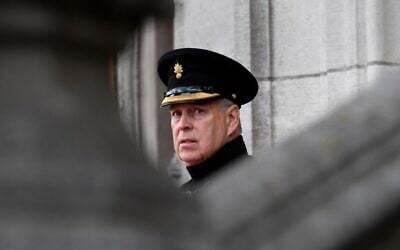 Britain's Prince Andrew, Duke of York, attends a ceremony commemorating the 75th anniversary of the liberation of Bruges in Bruges, on September 7, 2019. (John Thys/AFP)