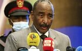 In this file photo taken on September 26, 2020, Sudan's Sovereign Council chief General Abdel Fattah al-Burhan speaks during the opening session of the First National Economic Conference in the capital Khartoum. (Ashraf Shazly/AFP)
