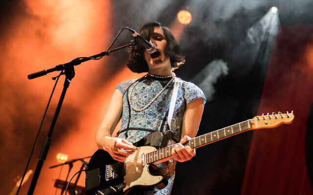Ezra Furman performs at the O2 Forum, Kentish Town on November 14, 2019 in London, England. (Photo by Robin Little/Redferns/ via JTA)