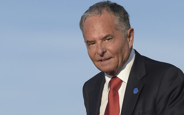 Isaac Perlmutter, an Israeli-American billionaire, and then CEO of Marvel, walks down the steps of Air Force One at Andrews Air Force Base in Maryland, February 6, 2017. (Susan Walsh/AP) Isaac Perlmutter, an Israeli-American billionaire, and then CEO of Marvel, walks down the steps of Air Force One at Andrews Air Force Base in Maryland, February 6, 2017. (Susan Walsh/AP)