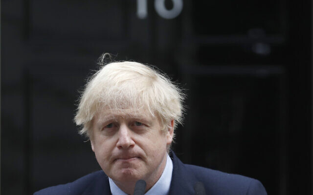 British Prime Minister Boris Johnson making a statement on his first day back at work in Downing Street, London, after recovering from a bout with the coronavirus that put him in intensive care, April 27, 2020. (AP Photo/Frank Augstein, FILE) British Prime Minister Boris Johnson making a statement on his first day back at work in Downing Street, London, after recovering from a bout with the coronavirus that put him in intensive care, April 27, 2020. (AP Photo/Frank Augstein, FILE)