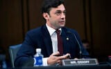 Sen. Jon Ossoff, D-Ga., speaks during a Senate Judiciary hearing on Capitol Hill, Wednesday, Sept. 15, 2021, in Washington. (Saul Loeb/Pool via AP)