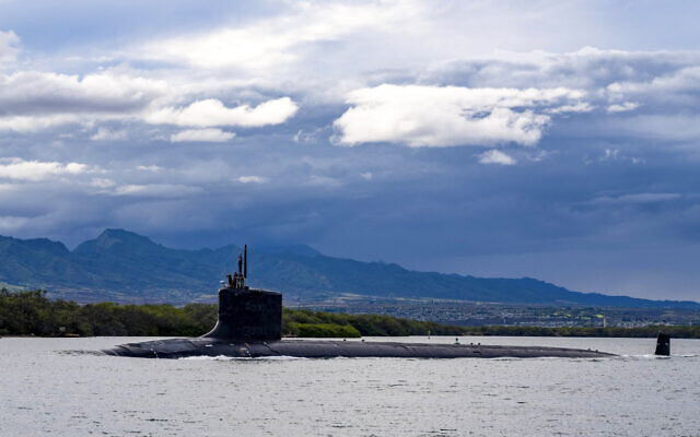 In this photo provided by US Navy, the Virginia-class fast-attack submarine USS Missouri (SSN 780) departs Joint Base Pearl Harbor-Hickam for a scheduled deployment in the 7th Fleet area of responsibility, on September 1, 2021. (Chief Mass Communication Specialist Amanda R. Gray/US Navy via AP) In this photo provided by US Navy, the Virginia-class fast-attack submarine USS Missouri (SSN 780) departs Joint Base Pearl Harbor-Hickam for a scheduled deployment in the 7th Fleet area of responsibility, on September 1, 2021. (Chief Mass Communication Specialist Amanda R. Gray/US Navy via AP)