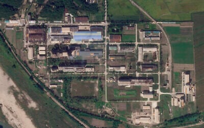 In this Saturday, September 18, 2021 satellite photo from Planet Labs Inc., a uranium enrichment plant is seen at North Korea's main Yongbyon nuclear complex. (Planet Labs Inc. via AP)