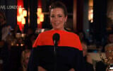 In this video grab issued September 19, 2021, by the Television Academy, Olivia Colman accepts the award for outstanding lead actress in a drama series for "The Crown" during the Primetime Emmy Awards. (Television Academy via AP)