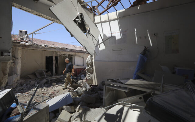A man walks through a heavily damaged hospital in the city of Afrin, Syria, on June 13, 2021. (AP Photo/Ghaith Alsayed, File) A man walks through a heavily damaged hospital in the city of Afrin, Syria, on June 13, 2021. (AP Photo/Ghaith Alsayed, File)