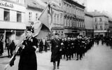 Illustrative: Slovak state police, the Hlinka Guard, march through Bratislava, Slovakia on March 14, 1939. (AP Photo)
