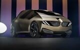The new BMWi Vision show car incorporates smart glass tech into the headlight systems by Israeli company Gauzy. (Courtesy)