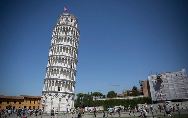 The leaning Tower of Pisa, in Tuscany, central Italy, on August 3, 2015. (Hadas Parush/Flash90) The leaning Tower of Pisa, in Tuscany, central Italy, on August 3, 2015. (Hadas Parush/Flash90)