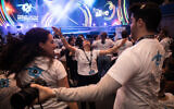 Jewish youth from across the world attend the main annual Taglit-Birthright event at the International Conference Center in Jerusalem. (Hadas Parush/FLASH90)