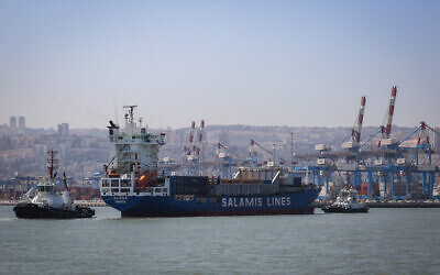 View of the Haifa Bay on April 24, 2018.  (Yossi Zamir/Flash90)