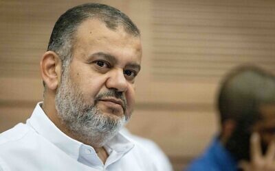 MK Walid Taha (Ra'am) attends an Arrangements Committee meeting at the Knesset in Jerusalem, June 23, 2021. (Yonatan Sindel/Flash90) MK Walid Taha (Ra'am) attends an Arrangements Committee meeting at the Knesset in Jerusalem, June 23, 2021. (Yonatan Sindel/Flash90)
