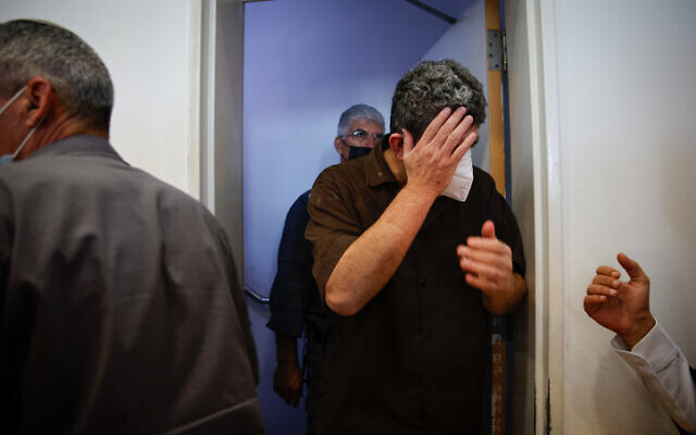 Bedouin businessman Yaqoub Abu al-Qia’an in court, on July 12, 2021. (Flash90)