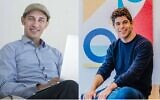 Shopify founder Tobias Lutke, left, and Yotpo founder and CEO Tomer Tagrin, right. (Courtesy, Mor Shani)