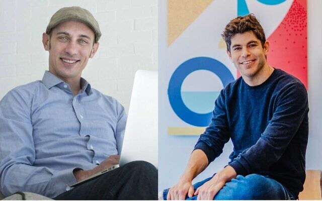 Shopify founder Tobias Lutke, left, and Yotpo founder and CEO Tomer Tagrin, right. (Courtesy, Mor Shani) Shopify founder Tobias Lutke, left, and Yotpo founder and CEO Tomer Tagrin, right. (Courtesy, Mor Shani)