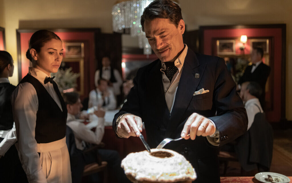 (L to R) Blanca Suárez as 'Isabel' and Stefan Weinert as 'Otto Bachmann' in the Netflix limited series 'Jaguar.' (Manuel Fernandez-Valdes/Netflix)