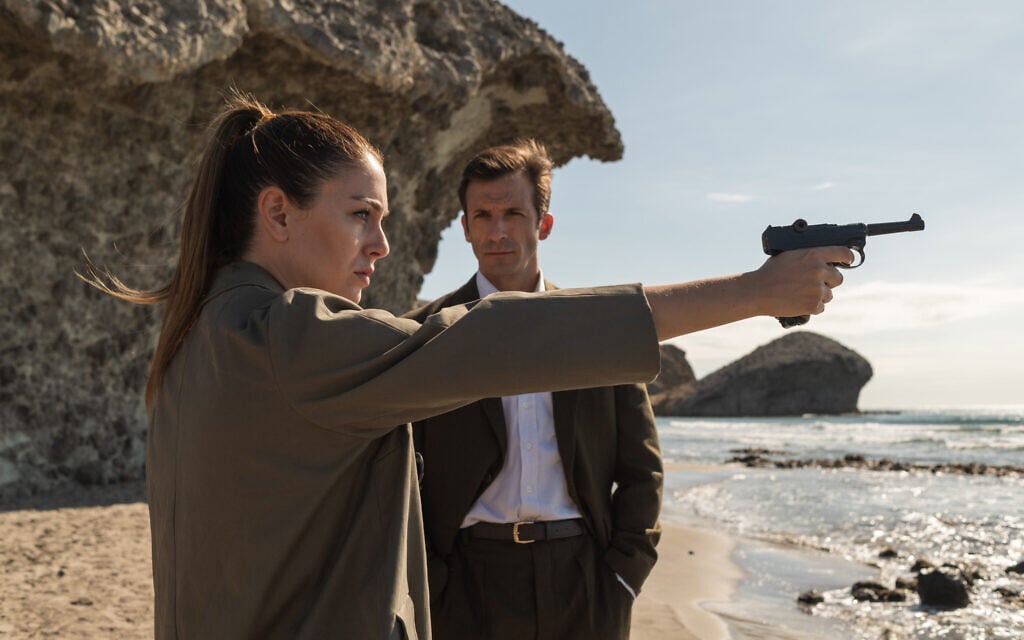 Blanca Suárez as 'Isabel' and Iván Marcos as 'Lucena' in Netflix limited series 'Jaguar.' (Manuel Fernandez-Valdes/Netflix)