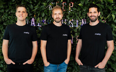 Melio founders from left: COO Ziv Paz CEO Matan Bar and CTO Ilan Atias. Courtesy
