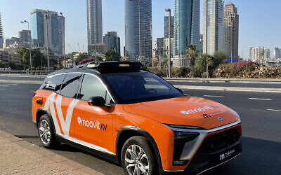 An autonomous taxi, or robotaxi, pilot will be launched by Mobileye, an Intel company, in Tel Aviv and Munich in 2022, Mobileye announced in September 2021. Passengers will be able to hail a ride using Moovit, an Israeli company bought by Intel in 2020. (Mobileye/Intel)
