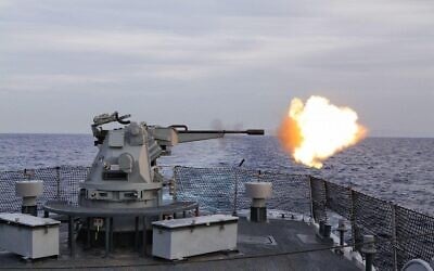 The Typhoon is a stabilized, remotely-controlled weapon system for naval ships developed by Rafael. (Courtesy)