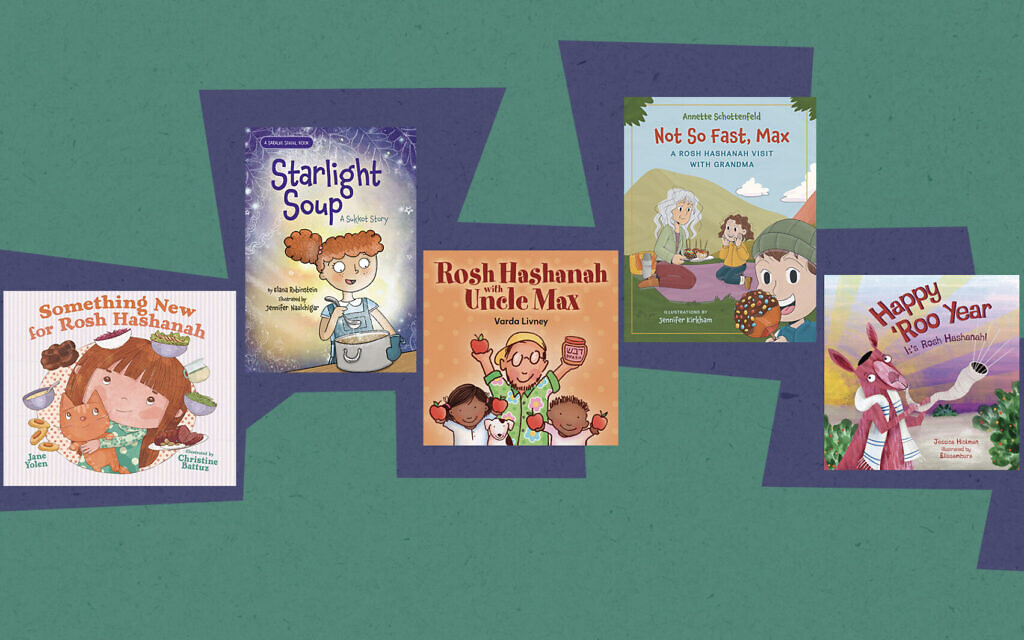 A collage of kids' books for this Jewish holiday season. (Apples & Honey Press; Kalaniot Books; Kar-Ben Books/ via JTA) A collage of kids' books for this Jewish holiday season. (Apples & Honey Press; Kalaniot Books; Kar-Ben Books/ via JTA)