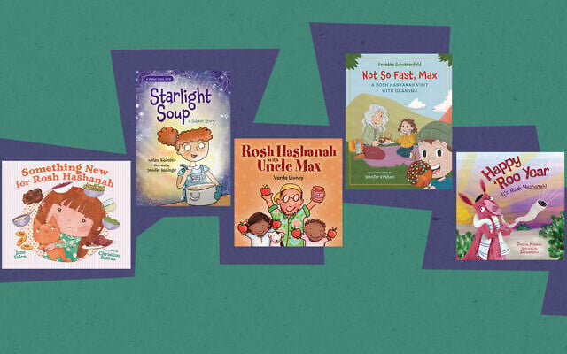 A collage of kids' books for this Jewish holiday season. (Apples & Honey Press; Kalaniot Books; Kar-Ben Books/ via JTA)