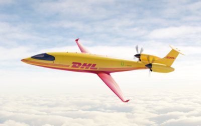 DHL Express ordered 12 all-electric Alice planes from Eviation Aircraft in a step toward 'sustainable aviation future' in August 2021. (Eviation/DHL)