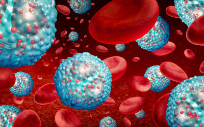 An eosinophil white blood cell as a 3D illustration (wildpixel via iStock by Getty Images)