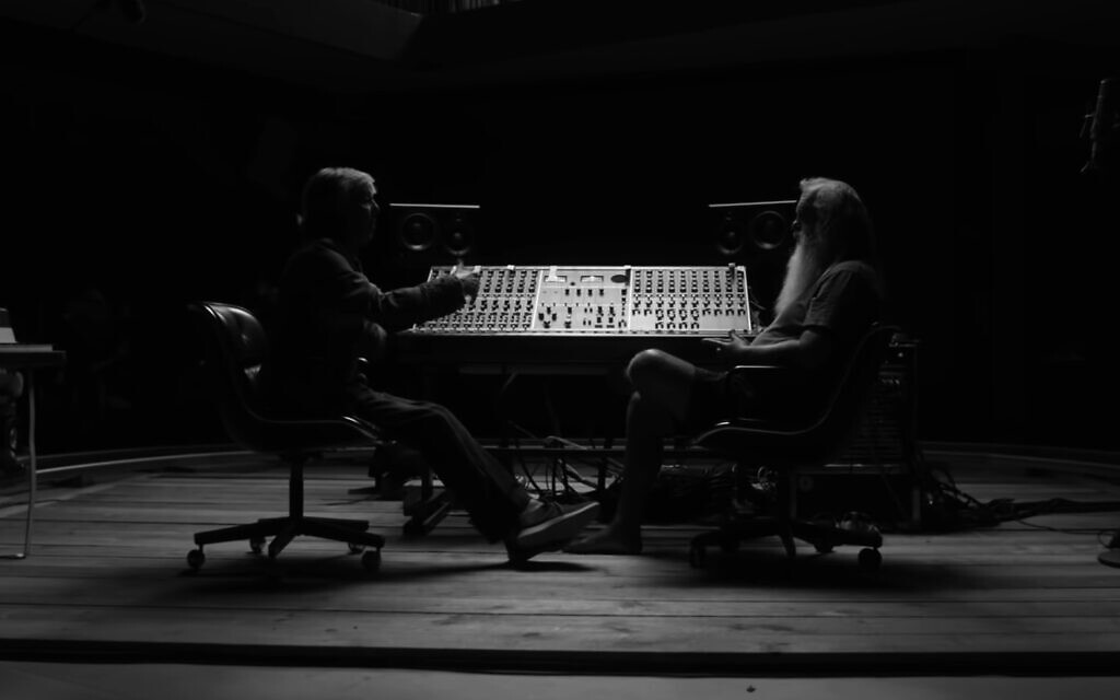 Paul McCartneyey, left, speaks to music producer Rick Rubin in 'McCartney 3,2,1.' (YouTube screenshot/ Hulu)
