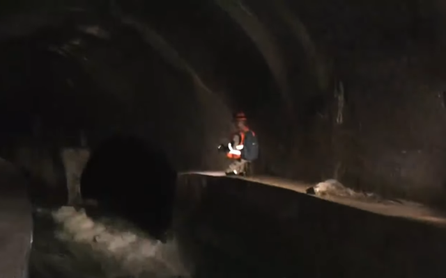 Researchers are seen inside the sewer system under Lviv, Ukraine, September 25, 2021. (Screenshot: Youtube) Researchers are seen inside the sewer system under Lviv, Ukraine, September 25, 2021. (Screenshot: Youtube)