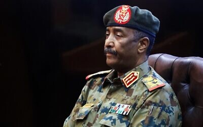 Sudan's top army general Abdel Fattah al-Burhan holds a press conference at the General Command of the Armed Forces in Khartoum on October 26, 2021. (Ashraf Shazly/AFP)