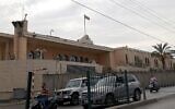 A picture shows the Kuwaiti Embassy in the Lebanese capital Beirut, on October 30, 2021. (Anwar Amro/AFP)