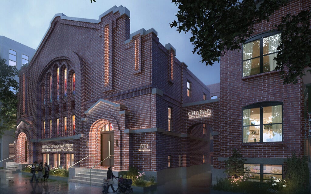 Chabad bought a historic church in Chicago last year and converted it into a Jewish center known as Chabad of East Lakeview. (Courtesy of Chabad/ via JTA) Chabad bought a historic church in Chicago last year and converted it into a Jewish center known as Chabad of East Lakeview. (Courtesy of Chabad/ via JTA)