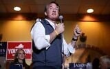 Virginia Republican gubernatorial candidate Glenn Youngkin gives remarks at a restaurant for a campaign stop in Charlottesville, Virginia, October 29, 2021. (Anna Moneymaker/Getty Images)